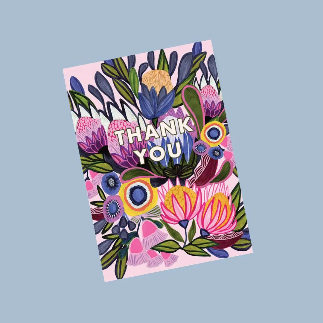 Thank You Card – Protea Magnificia Australian Made  Kirsten Katz