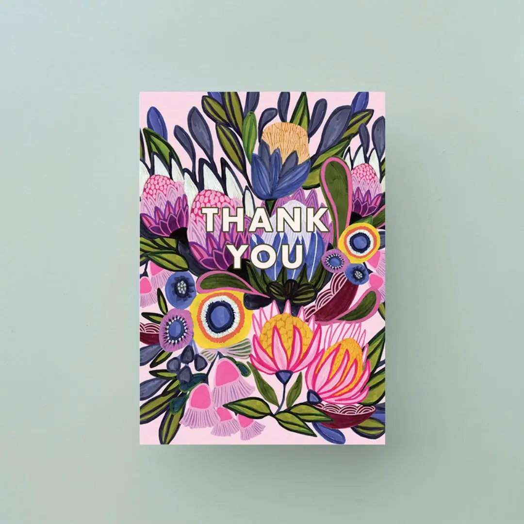 Thank You Card – Protea Magnificia Australian Made  Kirsten Katz