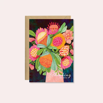 Thinking of You Card – Big Blooms  Kirsten Katz