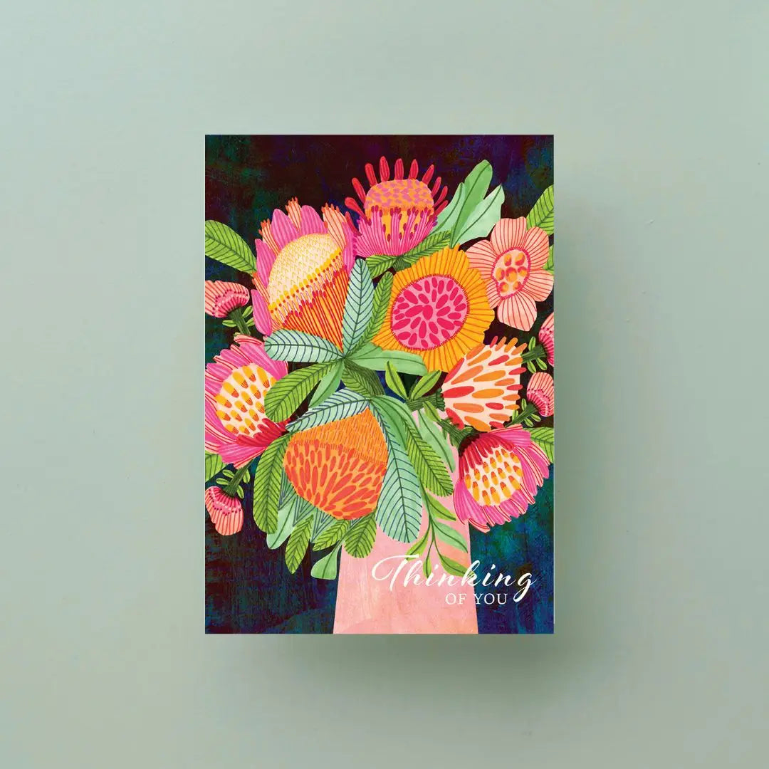 Thinking of You Card – Big Blooms  Kirsten Katz