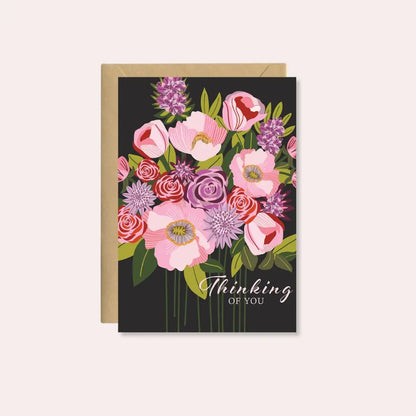 Thinking of You Card – Poppies & Roses  Kirsten Katz