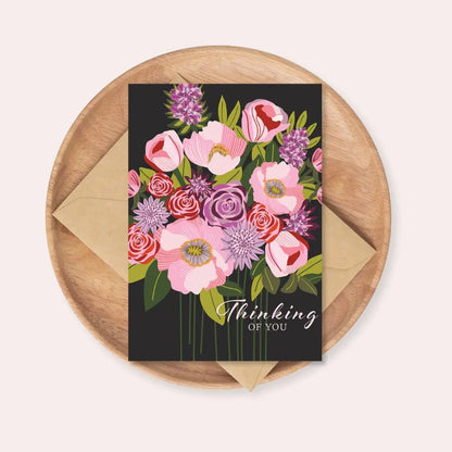 Thinking of You Card – Poppies & Roses  Kirsten Katz