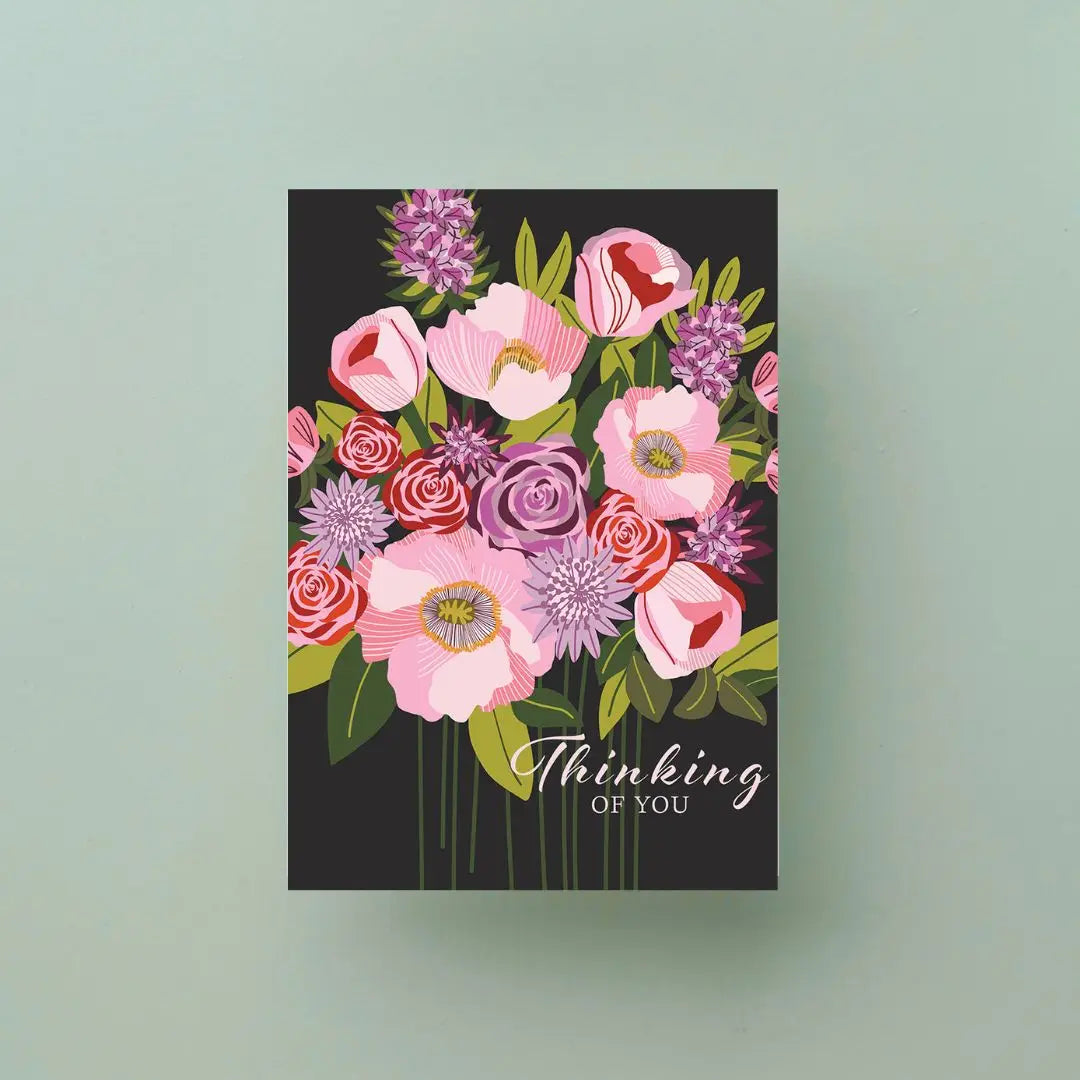Thinking of You Card – Poppies & Roses  Kirsten Katz
