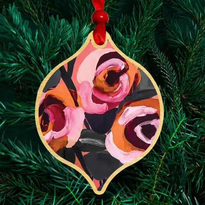 Vintage Roses Christmas Ornament Kirsten Katz