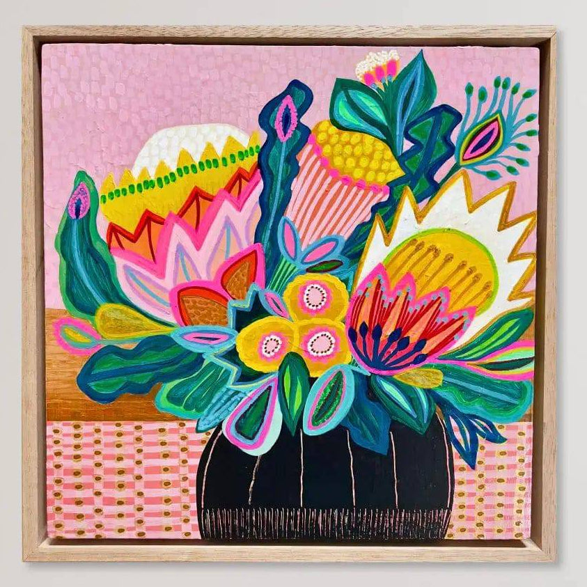 Vivid Flora Original Painting Kirsten Katz