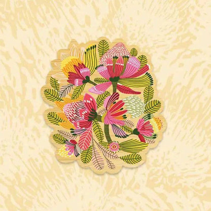 Wild Proteas Wooden Brooch Kirsten Katz