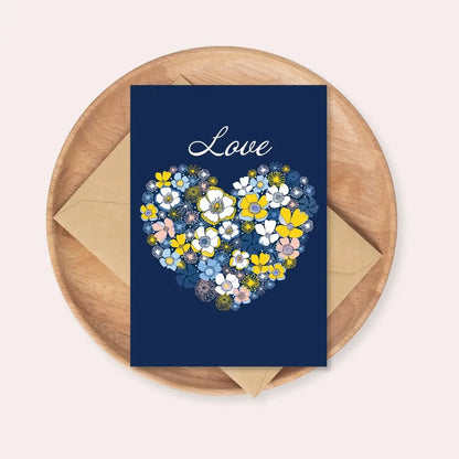 With Love Card – Heart of Flowers  Kirsten Katz