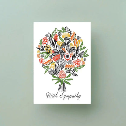 With Sympathy Card – Native Flowers Bouquet  Kirsten Katz