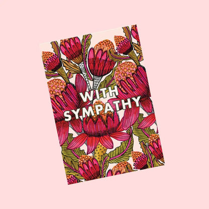 With Sympathy Card – Waratah Flowers  Kirsten Katz