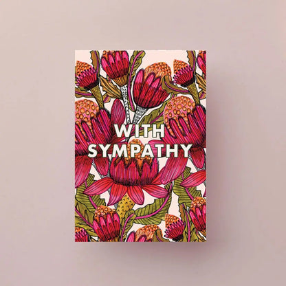 With Sympathy Card – Waratah Flowers  Kirsten Katz