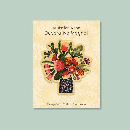 Wooden Fridge Magnet - Aussies Natives  Kirsten Katz