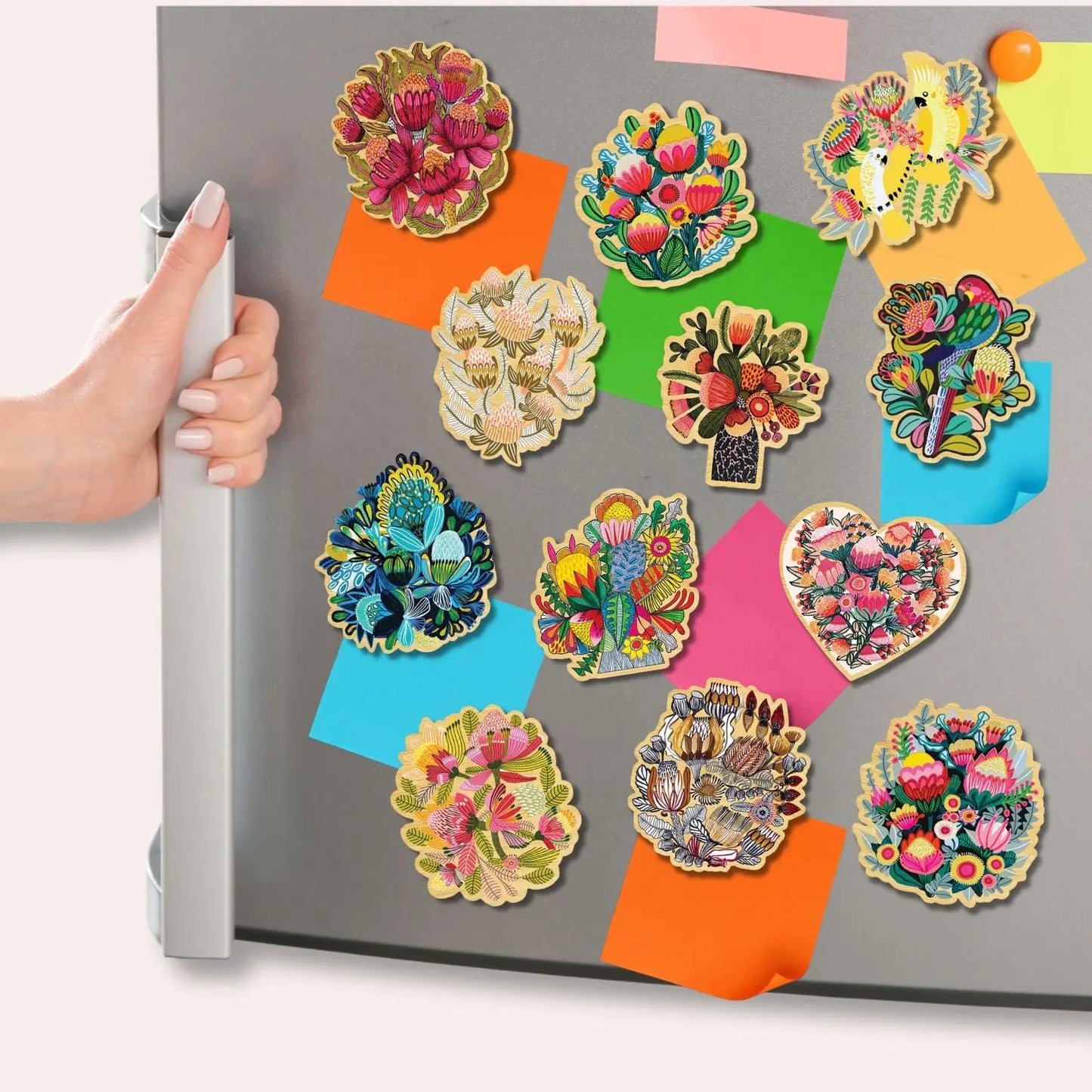 Wooden Fridge Magnet - Aussies Natives  Kirsten Katz