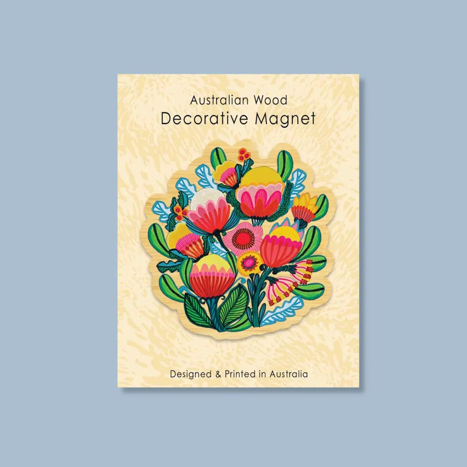 Wooden Fridge Magnet - Australian Bush Bouquet  Kirsten Katz