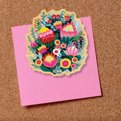 Wooden Fridge Magnet - Australian Bush Flowers  Kirsten Katz