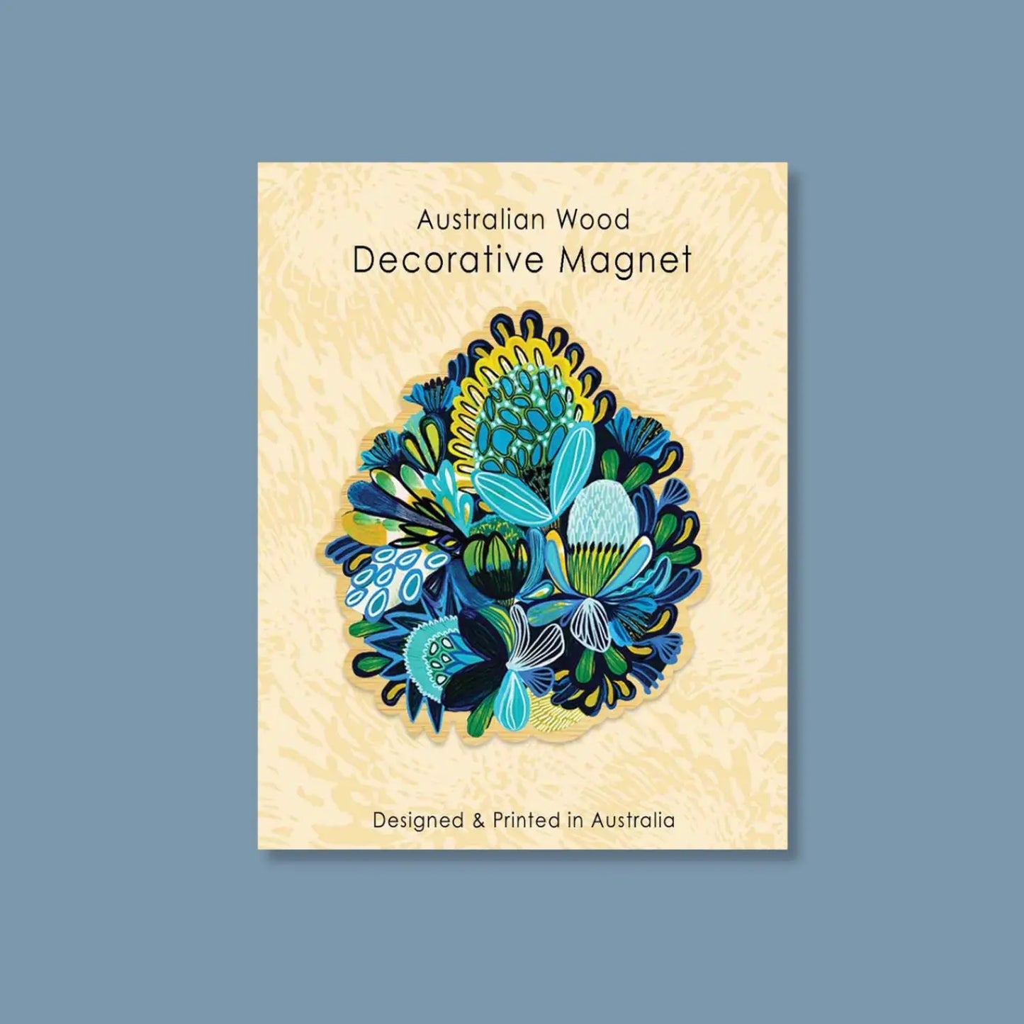 Wooden Fridge Magnet - Azure Natives  Kirsten Katz