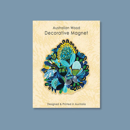 Wooden Fridge Magnet - Azure Natives  Kirsten Katz
