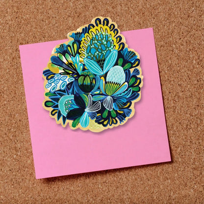 Wooden Fridge Magnet - Azure Natives  Kirsten Katz
