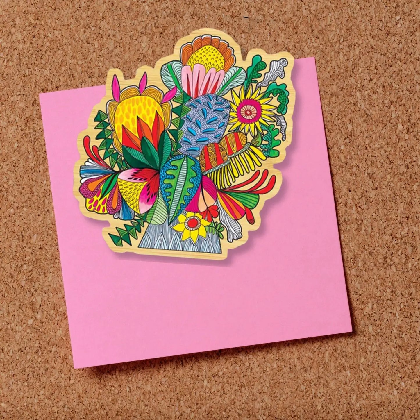 Wooden Fridge Magnet - Wild Things  Kirsten Katz