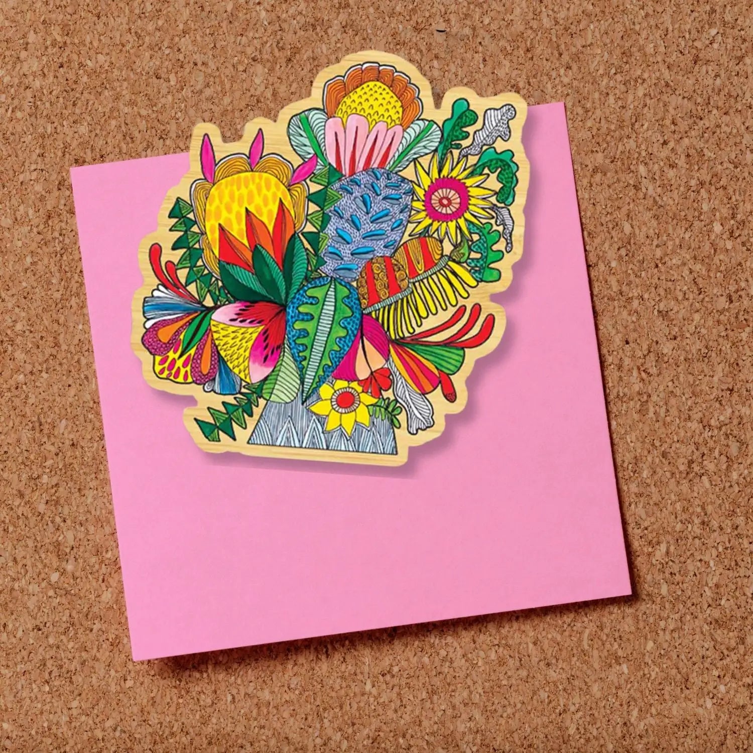 Wooden Fridge Magnet - Wild Things  Kirsten Katz