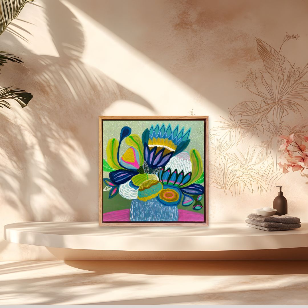 Bright Side Blooms – Mini Original Painting | Botanical Collection