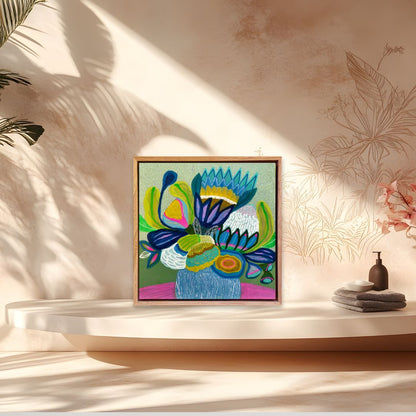 Bright Side Blooms – Mini Original Painting | Botanical Collection