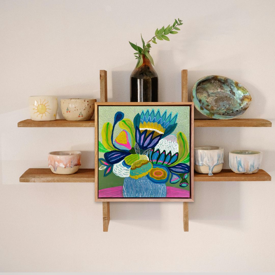 Bright Side Blooms – Mini Original Painting | Botanical Collection