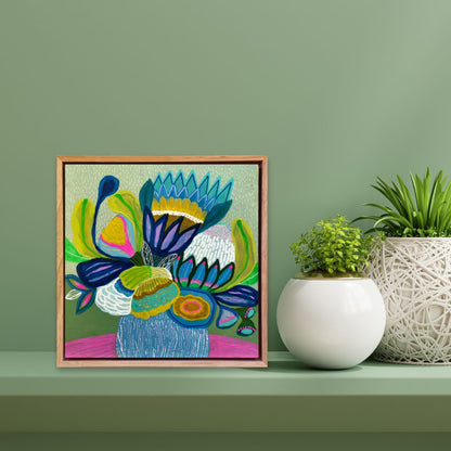 Bright Side Blooms – Mini Original Painting | Botanical Collection