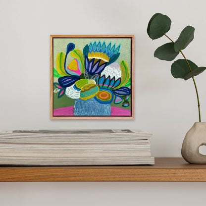 Bright Side Blooms – Mini Original Painting | Botanical Collection