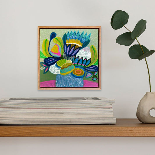 Bright Side Blooms – Mini Original Painting | Botanical Collection