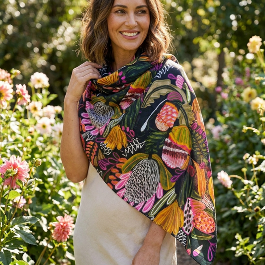 Bush Banksia Silk Scarf