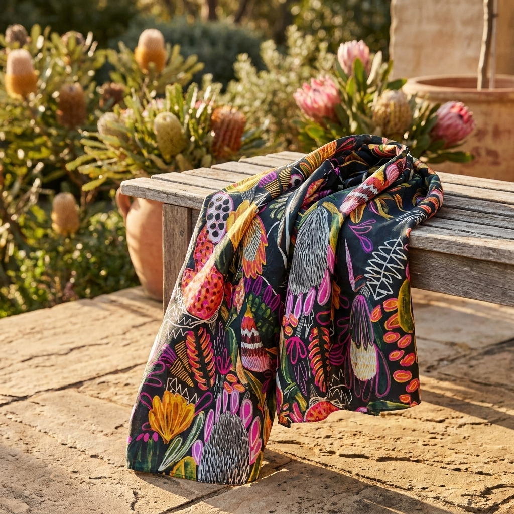 Bush Banksia Silk Scarf