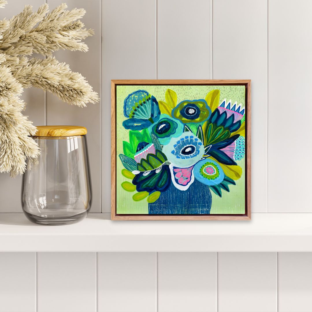 Cool Garden Cuttings – Mini Original Painting | Botanical Collection