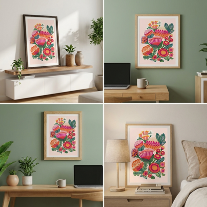 Flowers of Desert Art Print