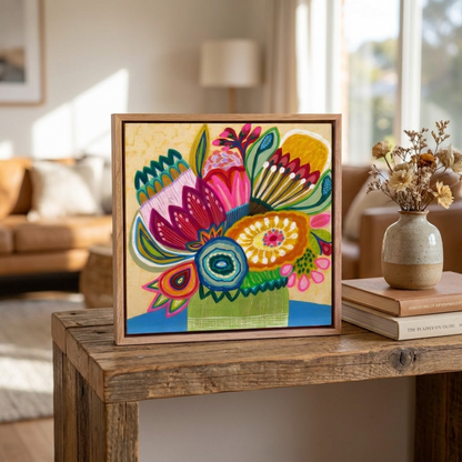 Flower Power Burst – Mini Original Painting | Botanical Collection