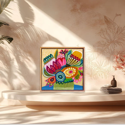 Flower Power Burst – Mini Original Painting | Botanical Collection