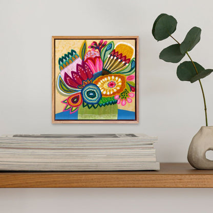 Flower Power Burst – Mini Original Painting | Botanical Collection