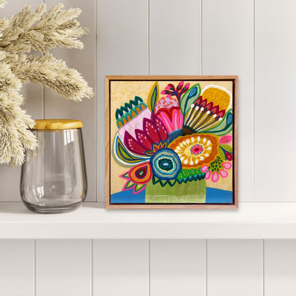 Flower Power Burst – Mini Original Painting | Botanical Collection