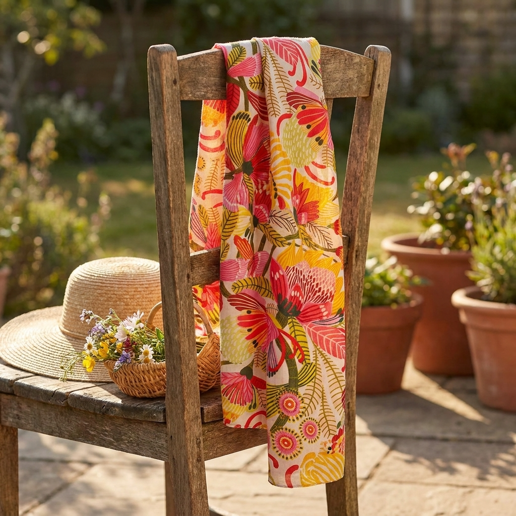 Garden of Eden Silk Scarf