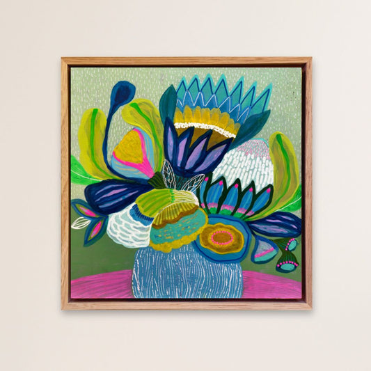 Bright Side Blooms – Mini Original Painting | Botanical Collection