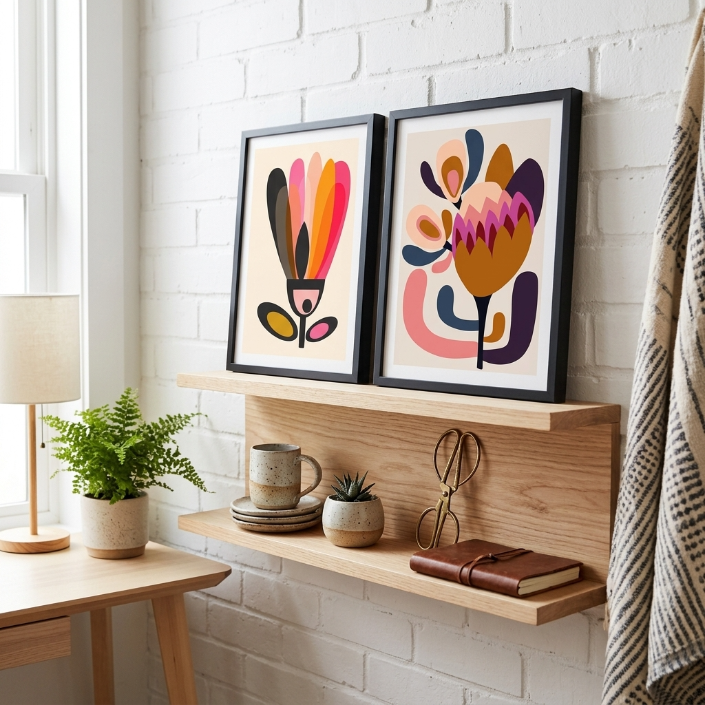 Mid Century Tulip & Protea Giclée Print Set
