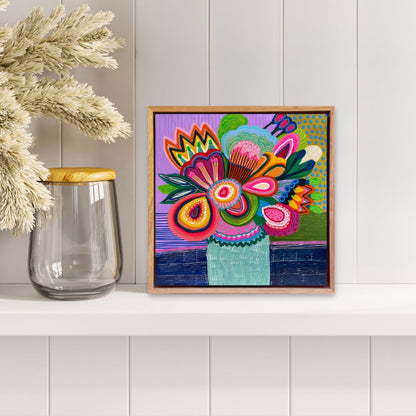 Neon Colour Cluster – Mini Original Painting | Botanical Collection