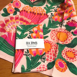 Cactus Flowers Tea Towel Kirsten Katz