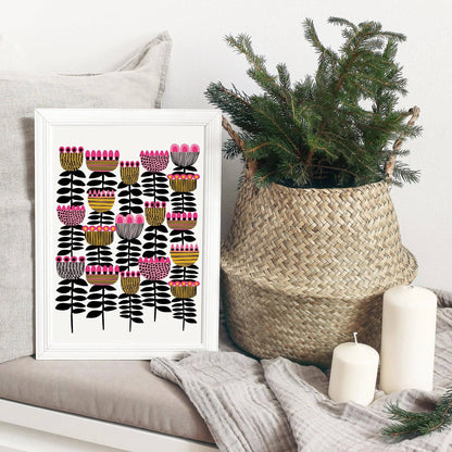 Mid Century Tulips Giclee Art Print Kirsten Katz