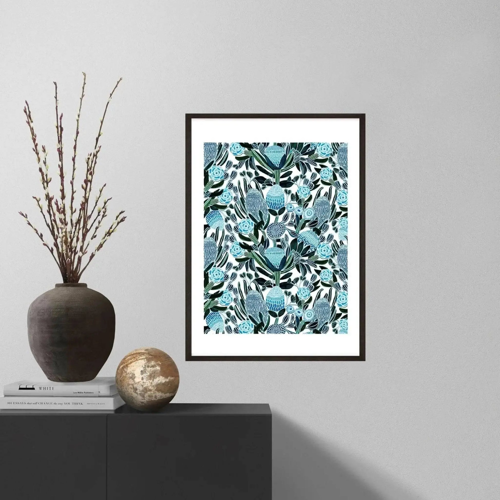 Blue Botanica Wall Art Set  Kirsten Katz