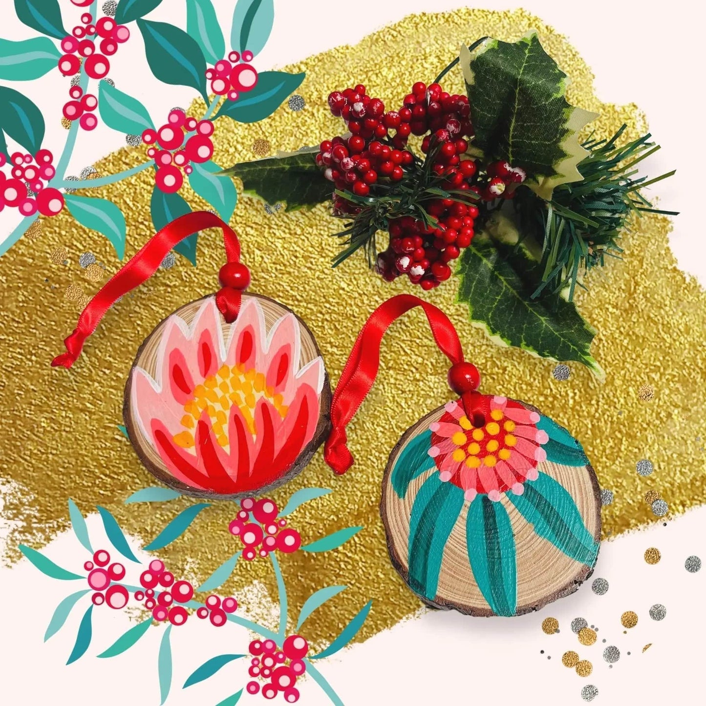 Handpainted Christmas Ornament Kirsten Katz
