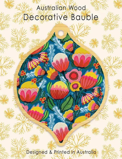 Cockatoos & Proteas Christmas Ornament Bauble Set  Kirsten Katz