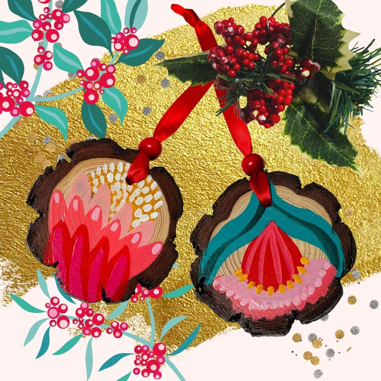 Christmas Ornament Handpainted Kirsten Katz