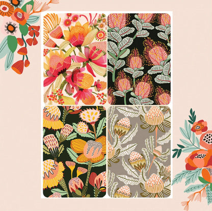 Australian Flowers Wall Art Gift Set Kirsten Katz