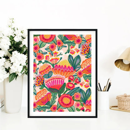 Aussie Natives Botanical Art Print - Kirsten Katz