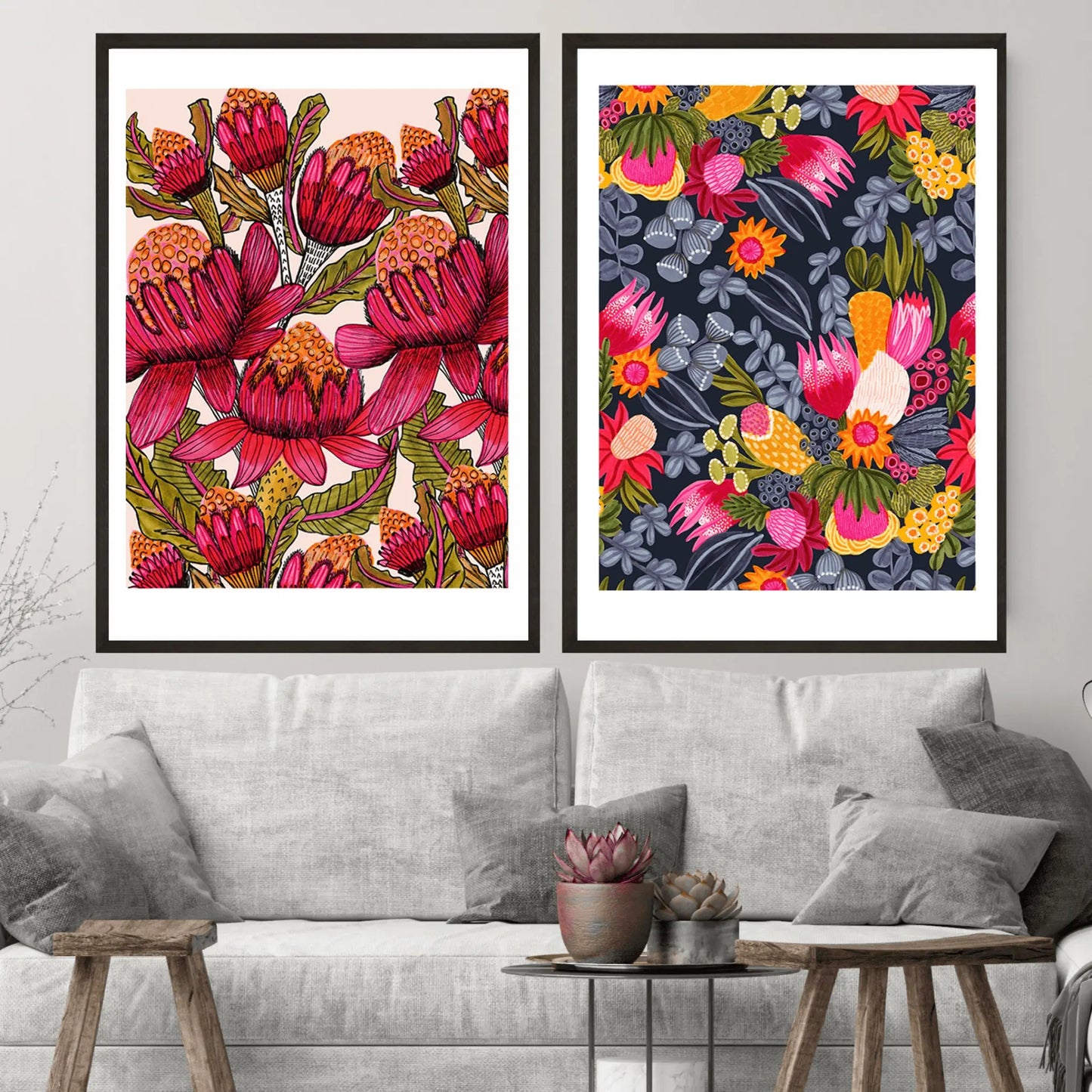 Australian Flora Botanical Wall Art Print Set - Kirsten Katz